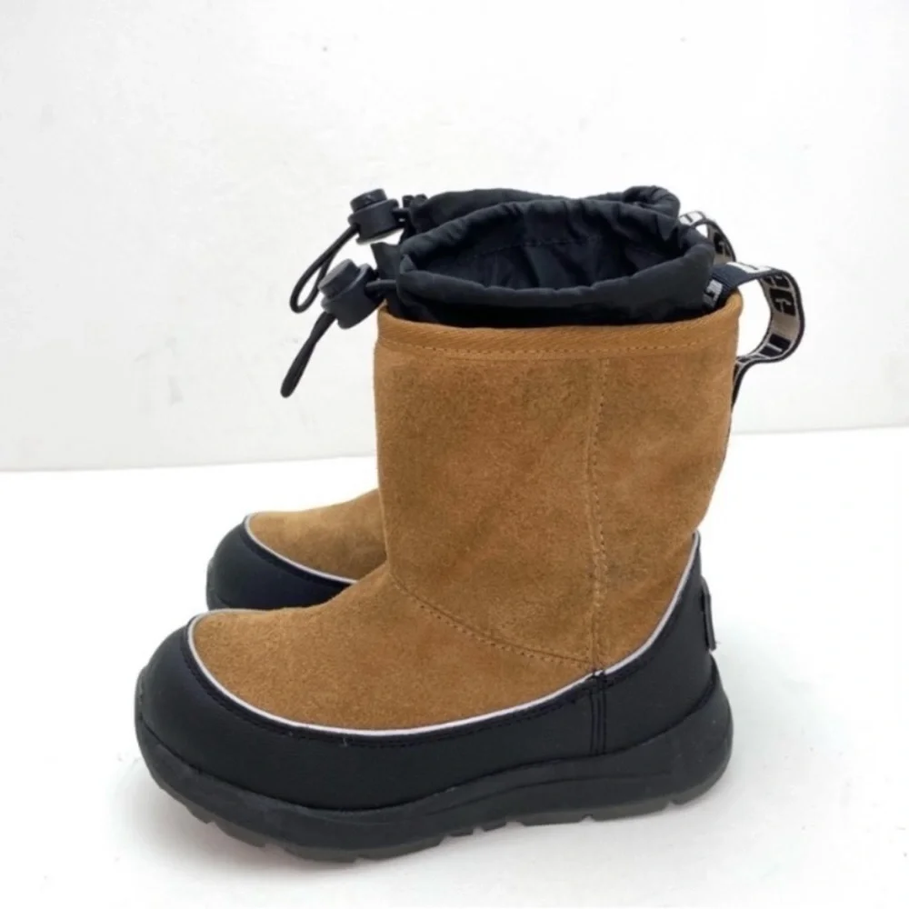 Ugg Kids K Kirby WP Suede Winter Snow Boot in Camel Tan Brown Size 10 Toddler